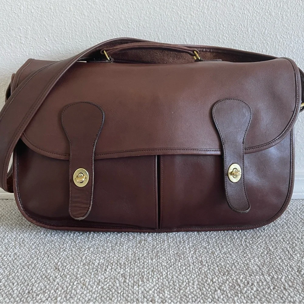 Vintage 80s Coach Musette Bag, Mocha - Picture 13 of 16